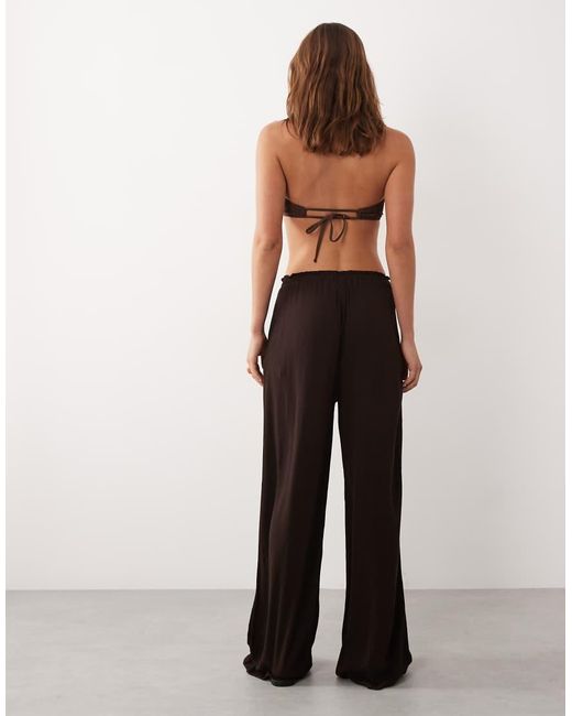 Brave Soul Brown Textured Beach Trousers