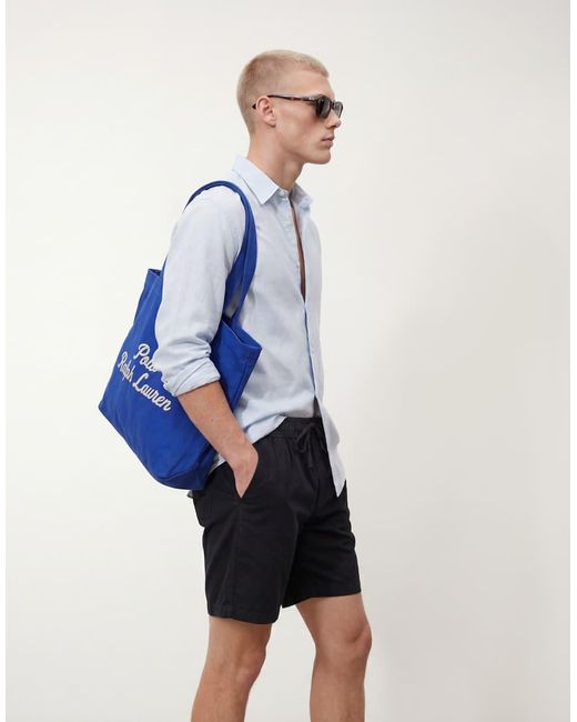 ASOS White Linen Blend Short for men