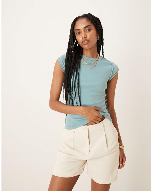 Free People Blue – ever had – knapp geschnittenes t-shirt