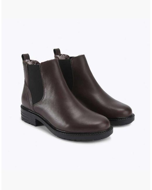 Carvela Kurt Geiger Brown Russ Wide Fit Low Ankle Boots
