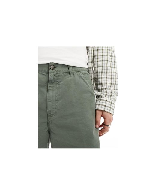 Carhartt Green Single Knee Shorts for men