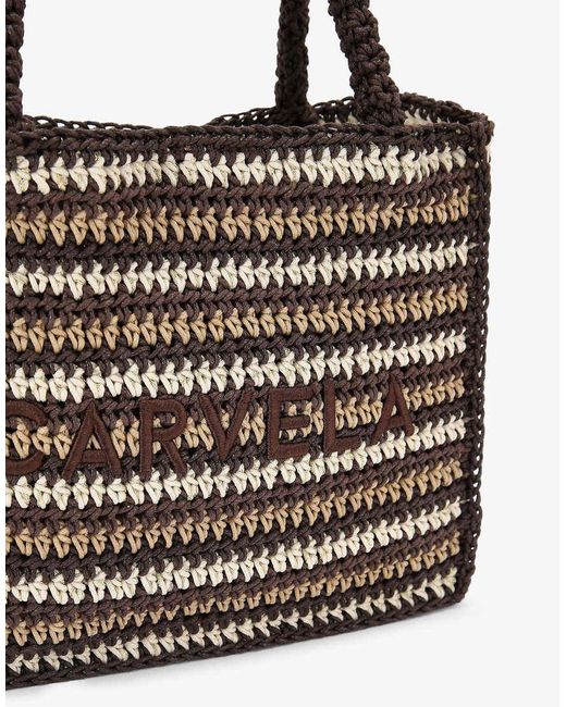 Carvela Kurt Geiger Blue Nola Crochet Tote