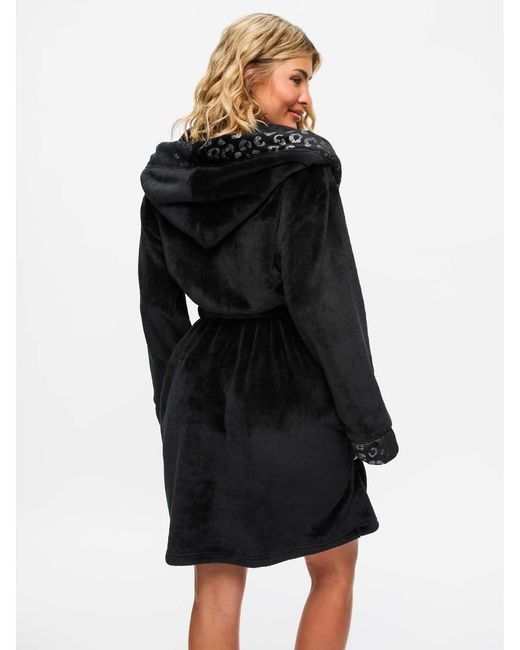 Ann Summers Black Signature Sparkle Fluffy Robe