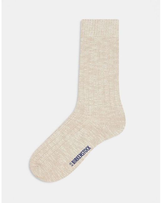 Calcetines Para Hombre De Algodón Flameado De -Neutro Birkenstock de hombre de color White