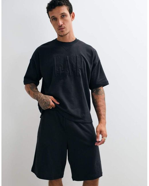 Gap Blue Chest Logo Baggy T-Shirt Co-Ord for men
