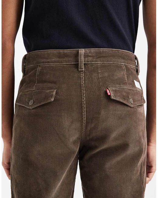 Levi's Black Xx Chino Authentic Relaxed Fit Wide Cord Trousers for men