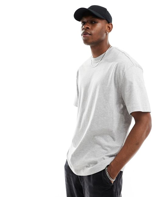 T-shirt oversize mélange di Weekday in White da Uomo