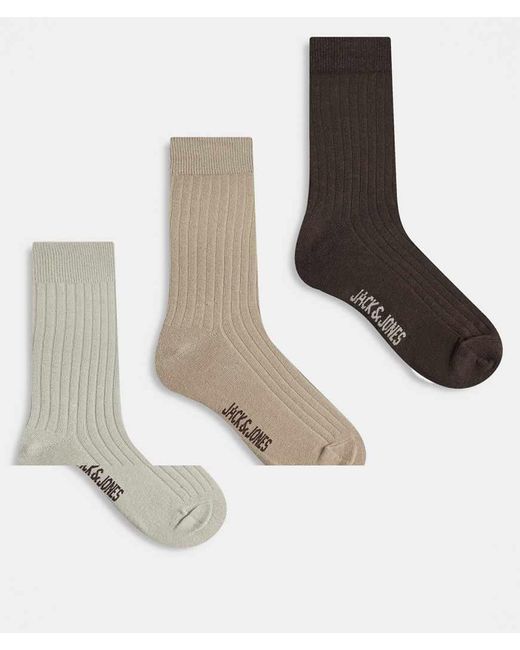 Jack & Jones White 3 Pack Of Socks for men