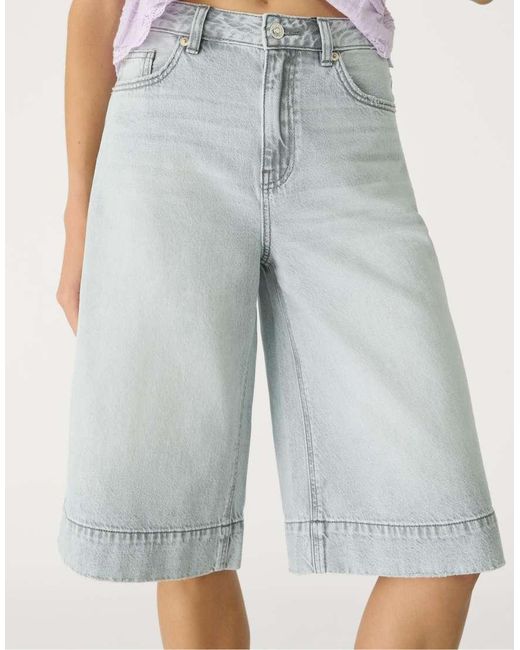 Stradivarius Gray Bermuda Jorts