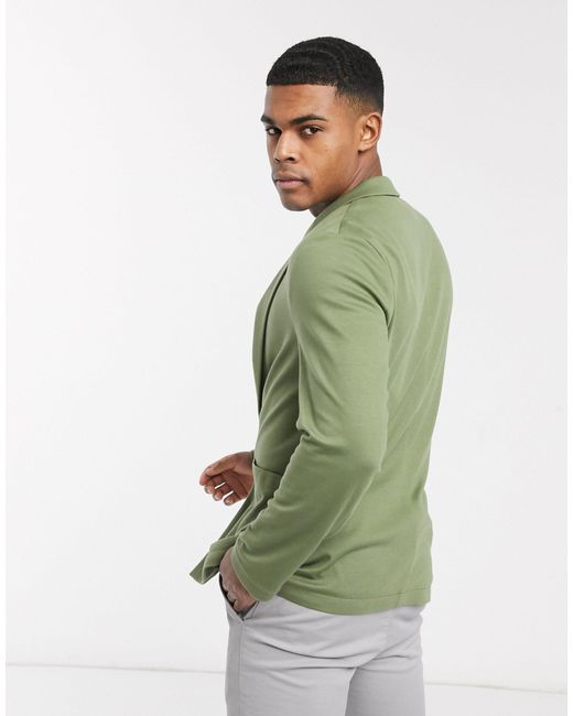 ASOS – schicker, weicher jersey-blazer mit schmalem schnitt in Grün für  Herren | Lyst AT
