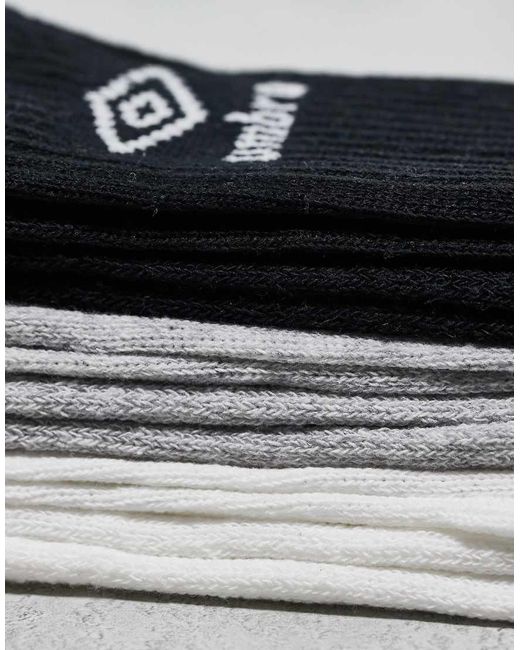 Umbro Black 3 Pack Crew Socks