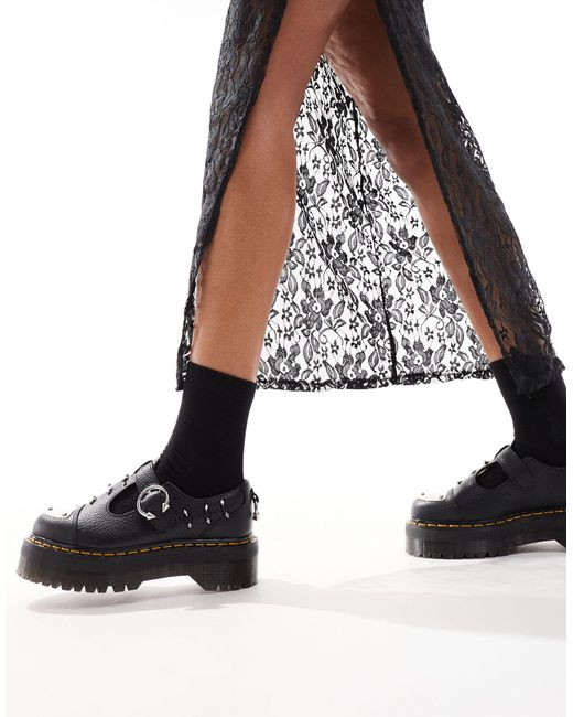 Dr. martens - bethan quad - scarpe mary jane nere con piercing di Dr. Martens in White