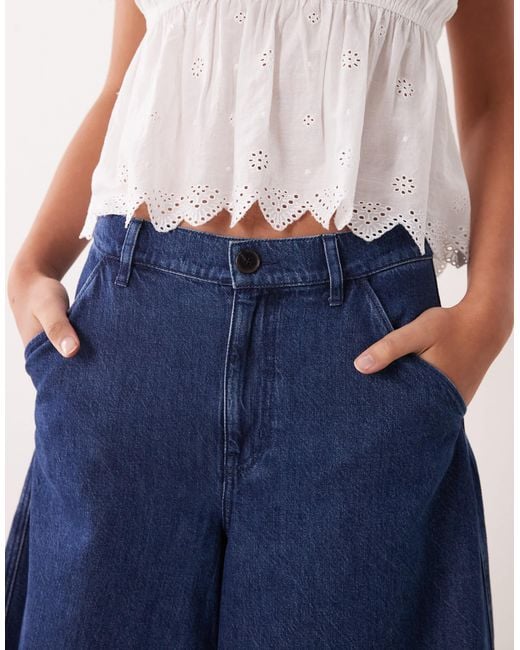 ARKET Blue Denim Culottes