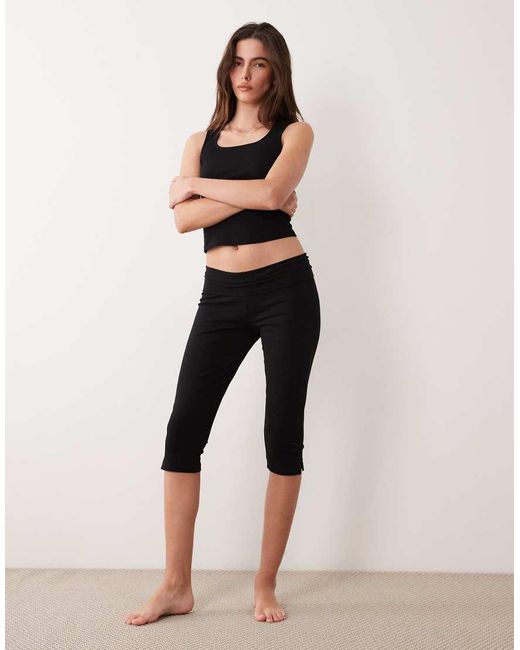 ASOS Natural Mix & Match Fold Over Capri Pyjama Trousers