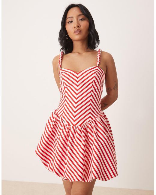 Forever New Red – gestreiftes minikleid