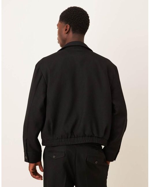 ASOS Black Smart Shacket for men