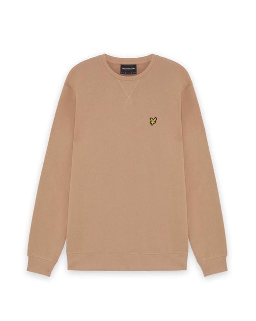 Lyle & Scott Natural Mid Layers Crew Neck Sweatshirt for men