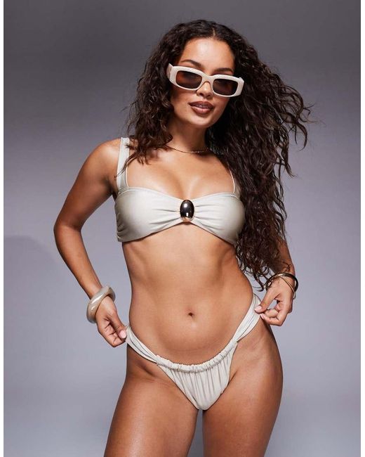 Slip Bikini Sgambati Color Champagne di Candypants in Gray