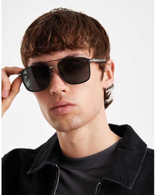 Boss Sunglasses Black Boss Square Sunglasses for men