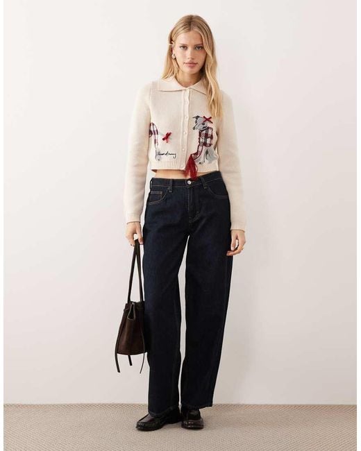 House Of Sunny Natural Whippet Tripper Classic Knit Cardigan
