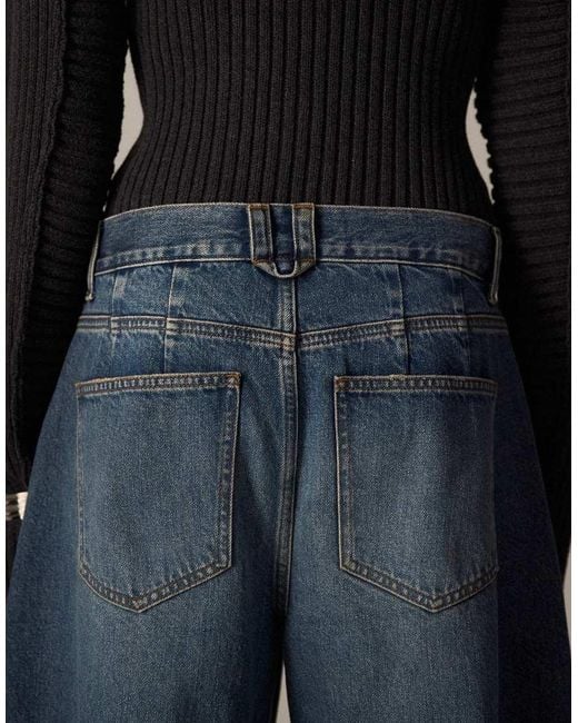 ARRANGE Blue Tova Tapered Curved Leg Jeans With Roll Hem