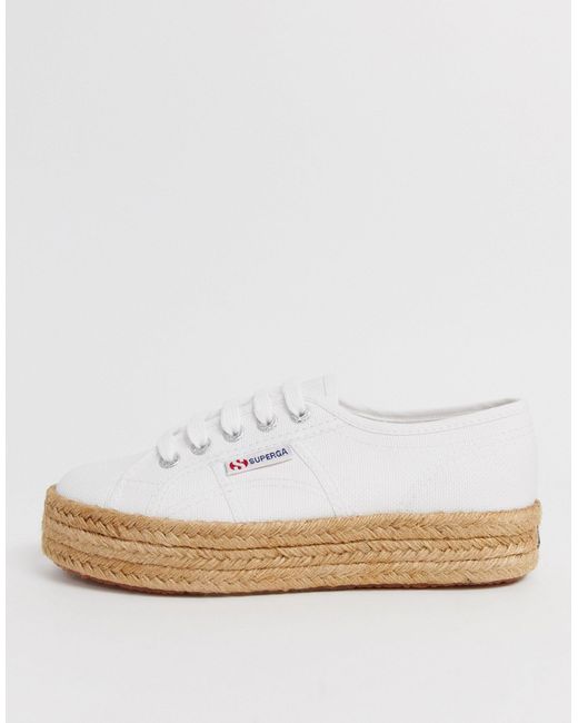 white espadrille trainers
