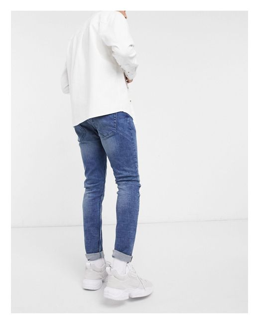 Only \u0026 Sons Denim Skinny Jeans Met Stretch in het Blauw voor heren - Lyst