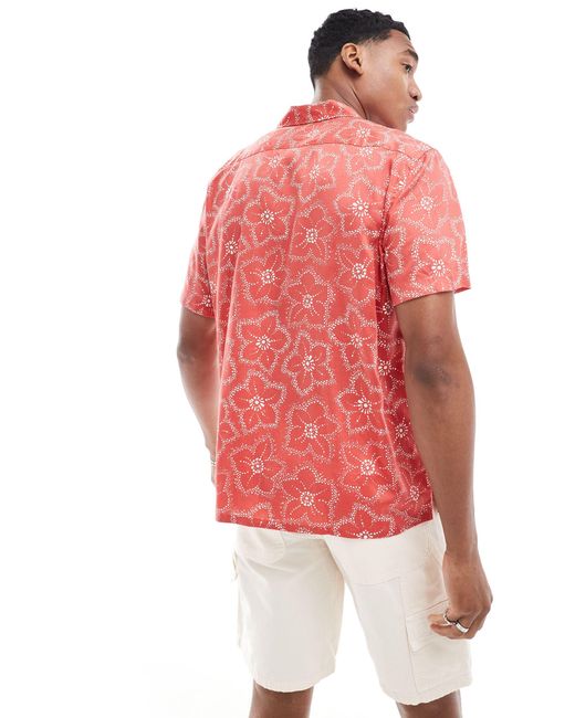 Sunset camp - chemise manches courtes à imprimé fleurs Levi's pour homme en coloris Red
