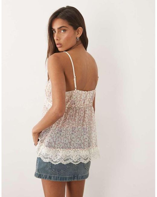Abercrombie & Fitch White Bella Cami Duster Top With Built