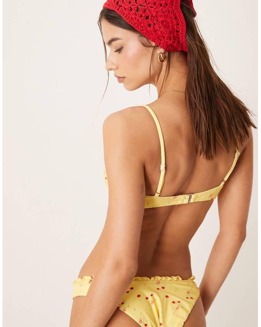 Dippin' Daisy's Green Dippin Daisys Exclusive Mix And Match Rosewater Floral Print Underwire Bikini Top