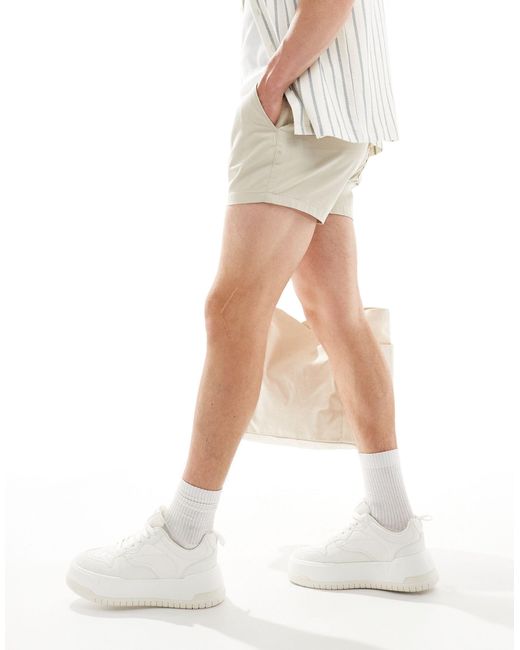 ASOS White Skinny Extreme Shorter Length Chino Shorts for men