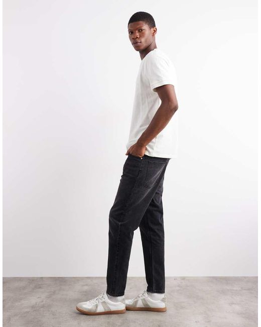 ASOS White Tapered Fit Jeans for men