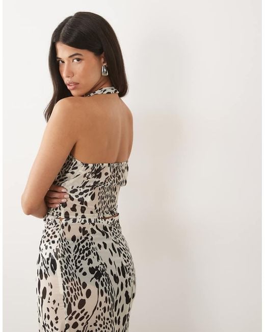 Motel Multicolor Lilita Plunge Wrap Top
