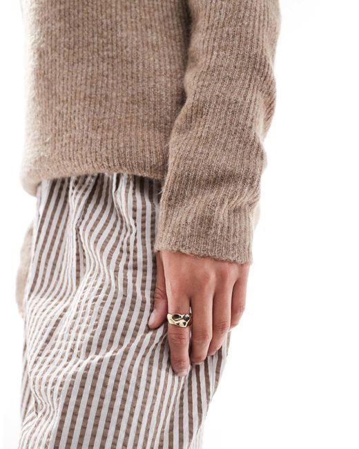 Pull col v - chiné ONLY en coloris Natural