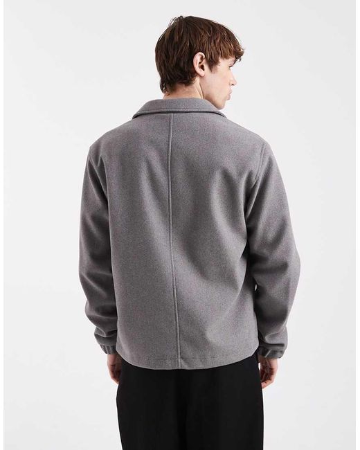 JJ Rebel Gray Zip Brushed Jacket for men