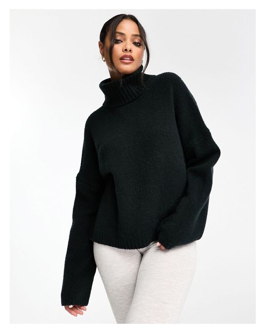 Abercrombie & Fitch Black Roll Neck Jumper
