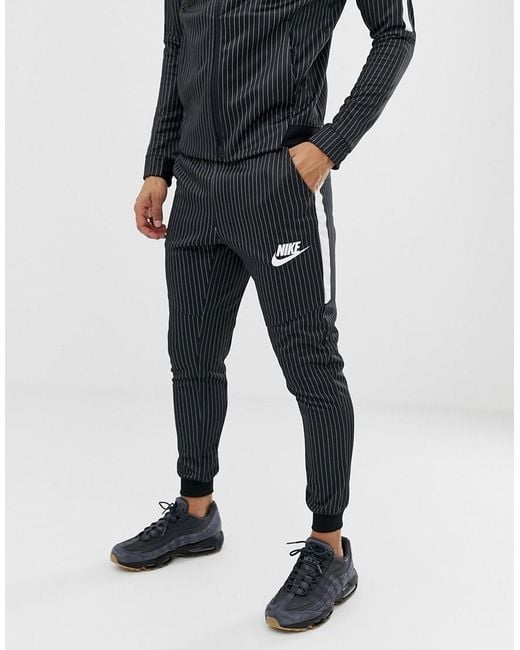 Nike Pinstripe Joggers In Black Bq0676-010 for Men | Lyst Australia