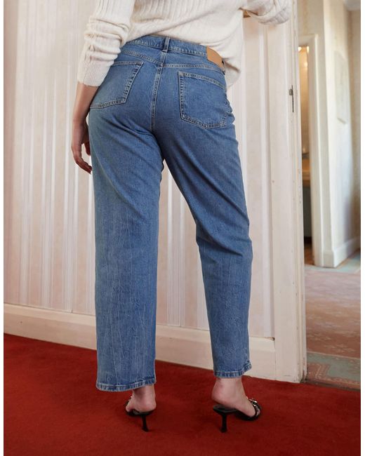 Asos design curve - jean large ajusté et délavé ASOS en coloris Blue
