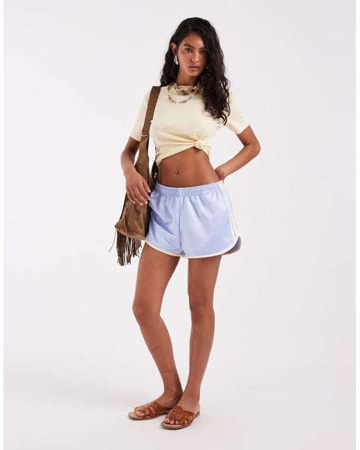 Adidas Originals Blue Three Stripe Sprinter Shorts