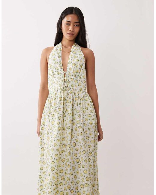 Nobody's Child Natural Lilijana Halter Midi Dress