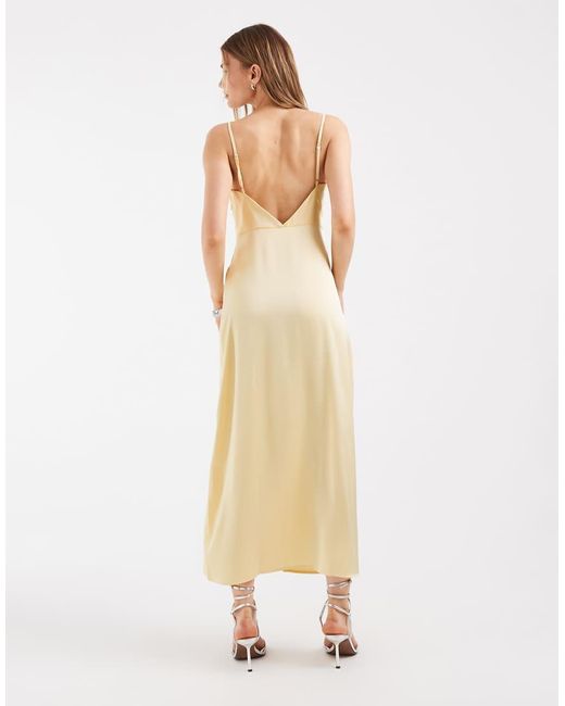 ONLY White Satin Maxi Dress