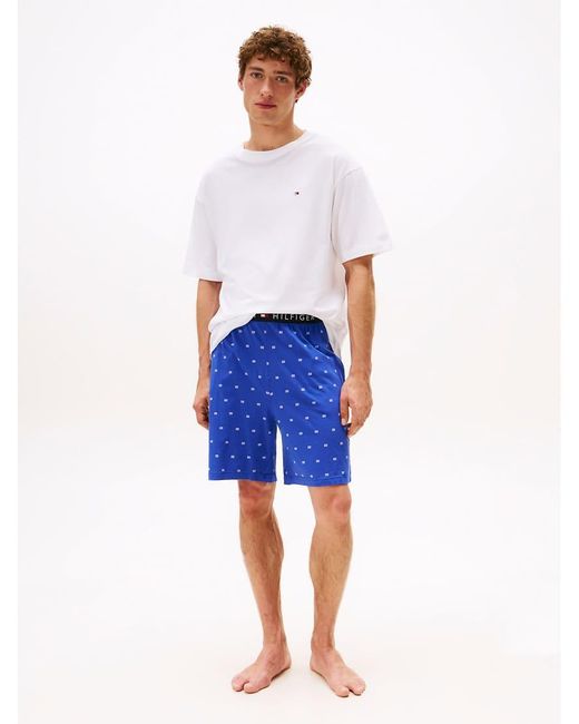 Tommy Hilfiger Blue Th Original T-Shirt And Shorts Pyjama Set for men