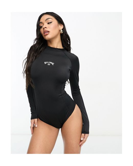 Billabong Black Tropic Long Sleeve Surf Swimsuit