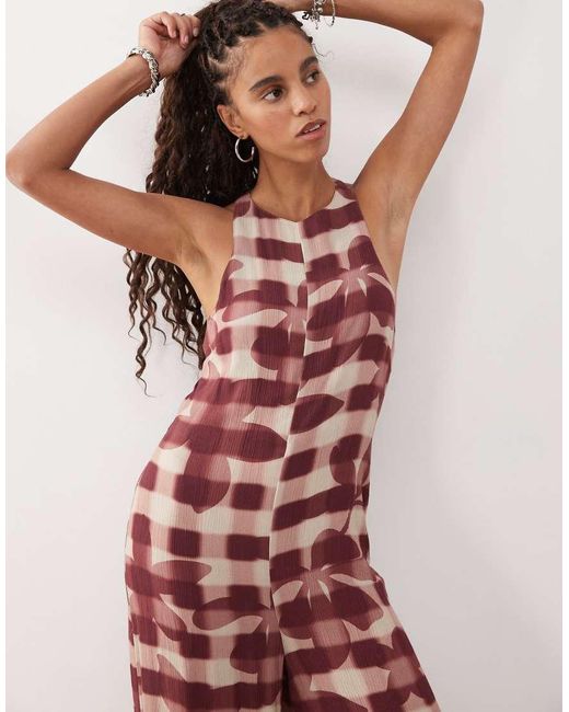 Reclaimed Vintage Multicolor Cami Jumpsuit With Open Back