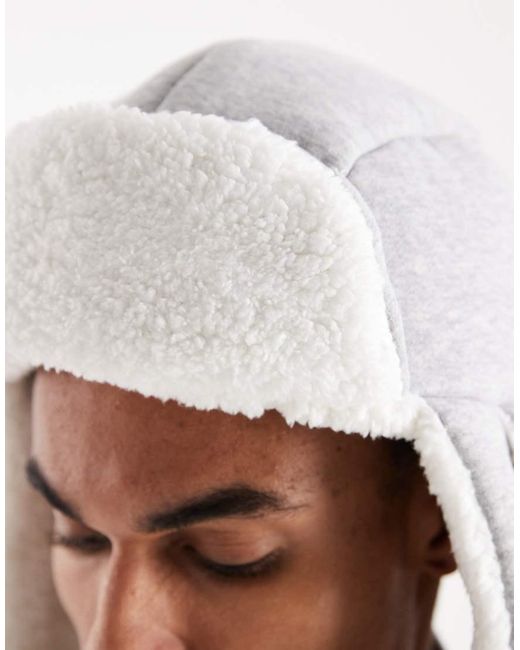 Hollister Black Fur Trapper Hat for men