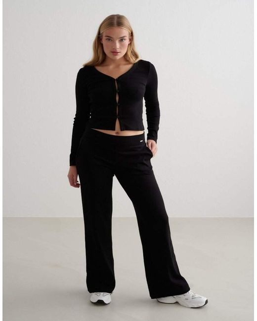 Aim'n Black Ease Ribbed Cardigan