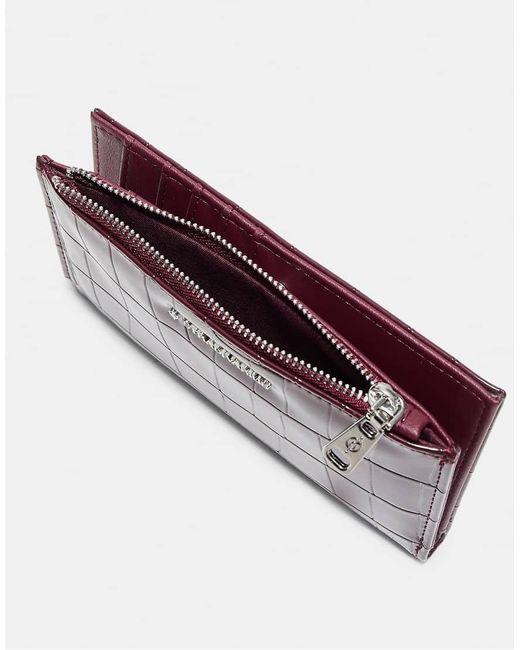 Stradivarius Basic Portemonnee Met Rits in het Purple