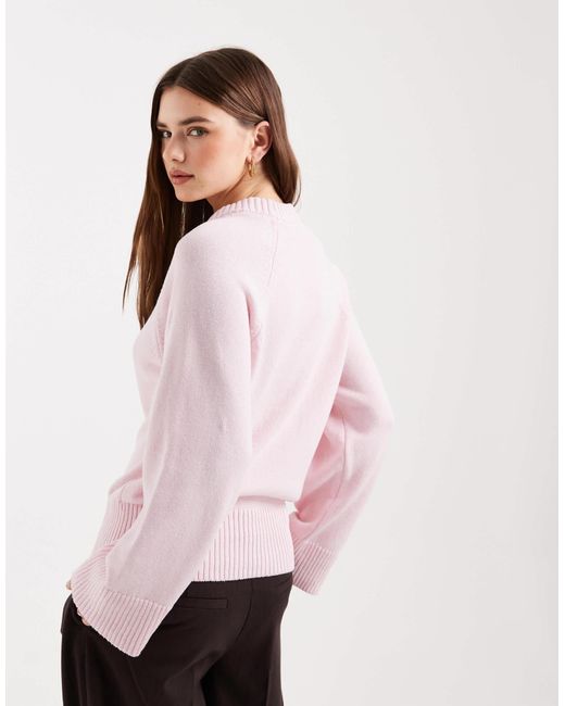 Pull ras ASOS en coloris Pink