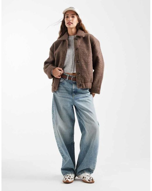 Mango Brown Teen Teddy Jacket