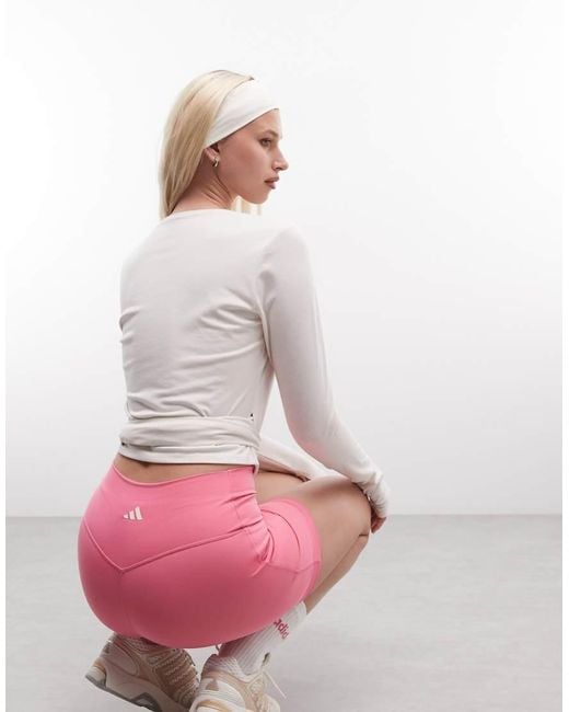 Adidas Originals Pink Three Stripes Studios Ballet Wrap Top And